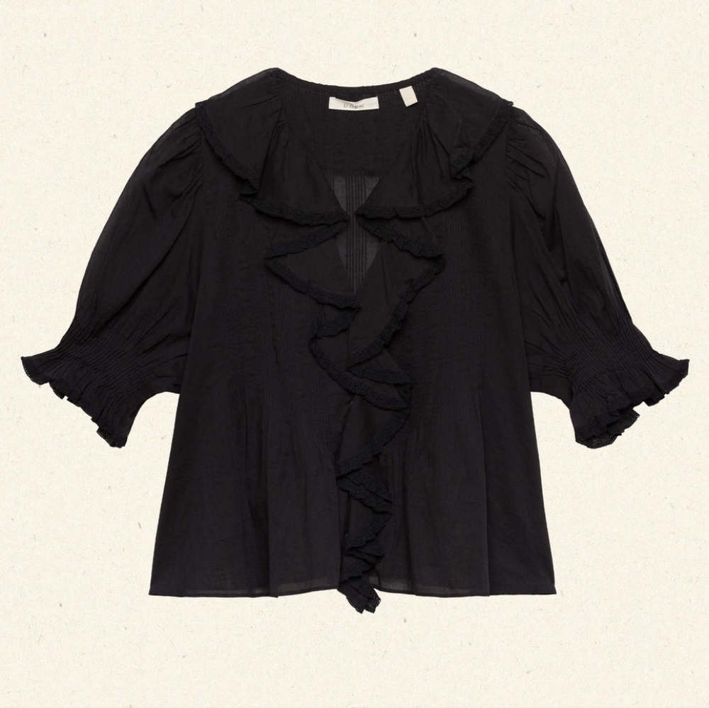 NWT Doen Henri Top Black Small - Picture 3 of 5